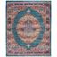 Nirvana Blue and Multi Color Cotton Synthetic Area Rug