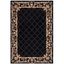 Black Floral Hand-Hooked Wool Runner Rug