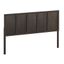 King Dark Brown Solid Wood and Metal Paneled Headboard