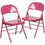 Shockingly Fuchsia 42.75" Metal Folding Chair