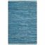 Handmade Light Blue Cotton Flat Woven 6' x 9' Rug