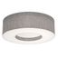 Grey Glass Drum Indoor/Outdoor Flush Mount Light