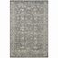 Grey and Ivory High Pile Synthetic Rectangular Rug 4' x 6'