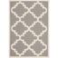 Anthracite and Beige Rectangular Synthetic Outdoor Area Rug