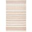 Ivory and Natural Wool Cotton Flatweave Rug, 3' x 5'