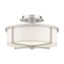 Wesley Brushed Nickel 2-Light Semi-Flush Drum Ceiling Fixture