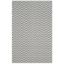 Handwoven Grey and Ivory Cotton Rectangular Rug 4' x 6'