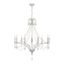 Vintage White French Parlor 9-Light Crystal Chandelier