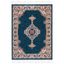 Blue Medallion Cotton Chenille Rectangular Area Rug