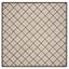 Elegant Gray Wool 6' x 6' Square Hand-Tufted Area Rug