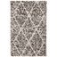 Ivory and Black Hand-Tufted Wool Area Rug, 2' x 3'