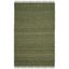 Boho Fringe Woven Jute Area Rug in Lush Green, 5' x 8'