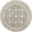 Hand-Tufted Blue and Ivory Wool Round Area Rug