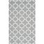 Silver and Ivory Hand-Tufted Wool Geometric Area Rug