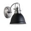 Modern Glam 8.5" Black and Chrome Bathroom Sconce