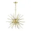 Tribeca Soft Gold and Polished Brass Iron Rod 7-Light Pendant