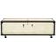 Transitional White Wood & Metal Storage Trunk Coffee Table