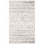 Ivory & Grey Moroccan Boho 2' x 4' Synthetic Area Rug