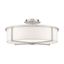 Wesley Brushed Nickel Drum Semi-Flush Mount Light