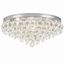 Calypso 20" Polished Chrome 6-Light Flush Mount with Clear Crystal Drops