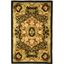 Black and Gold 2' x 3' Hand-Tufted Wool Area Rug