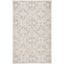 Beige and Silver Hand-Tufted Wool Rectangular Area Rug 5' x 8'