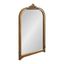 Hubanks 24"x38" Gold Arched Wall Mirror with Ornate Frame