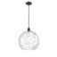 Matte Black Glass Globe Pendant Light for Indoor/Outdoor