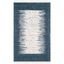 Ivory and Navy Hand Woven Cotton Flatweave Rug 2'6" x 4'