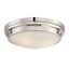 Lucerne 3-Light Polished Nickel Flush Mount with White Glass Shade