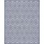 Denim Blue Diamond Flat Woven 8' x 10' Synthetic Rug