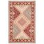 Rustic-Chic Red & Ivory Handmade Wool Area Rug 4' x 6'