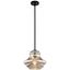 Everly 12" Distressed Bronze Schoolhouse Pendant with Clear Glass Shade