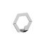 Polished Chrome Hexagonal Decorative Wall Hook