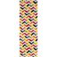 Ivory Multi-Color Chevron Shag Kids Runner Rug 2'3" x 9'