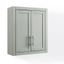 Savannah Gray Shaker-Style Wall Cabinet with Chrome Hardware