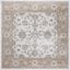 Isabella Cream Beige Synthetic Square Oriental Area Rug