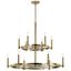 Tolani 12-Light Brushed Natural Brass Candle Chandelier