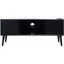 Sorrel Black Mid-Century Media Stand with Cabinet