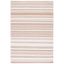 Ivory and Beige 4' x 6' Flat Woven Wool Stripe Rug