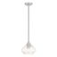 Sleek Brushed Nickel Mini Pendant with Clear Globe Shade