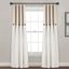 Linen Button Blackout Pleated Window Curtain Panel 40x84