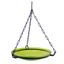 Fern Green Hand-Blown Crackle Glass Hanging Birdbath