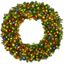 48-Inch Multicolor LED Pre-Lit Artificial Fir Christmas Wreath