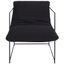 Portland Black Iron Frame Pillow Top Accent Chair