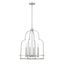 Satin Nickel 4-Light Adjustable Pendant with Incandescent Bulbs