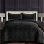 Steel Gray Twin Velvet Reversible Quilt Set