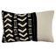 Black and White Embroidered Rectangular Cotton Pillow