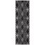 Black and Light Grey Geometric Runner Rug, 2'6" x 8', Synthetic