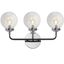 Caleb 22" Chrome and Black Globe Shade Wall Sconce